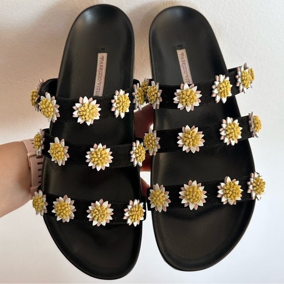Fabrizio Viti Daisy Berkley slides in black - Picture 4 of 8